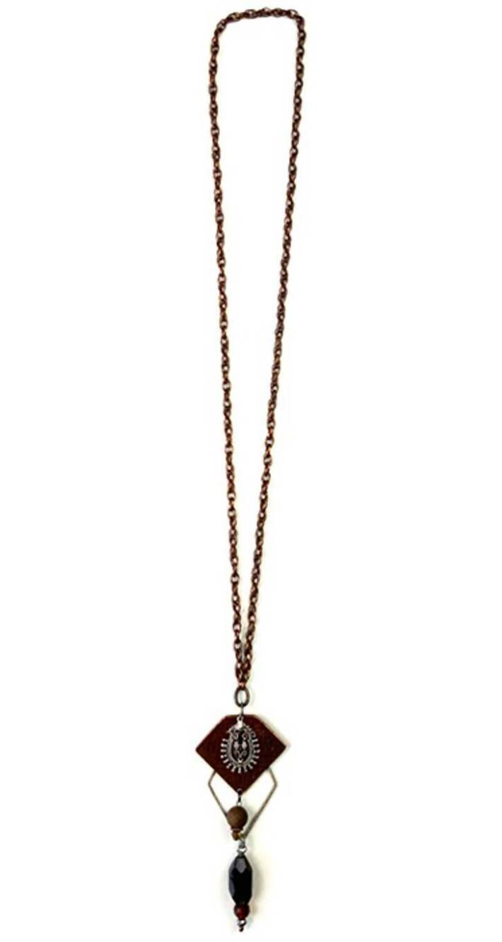 NEW LEGEND OR LIES women's thin chain with stacked pendants in mixed metal